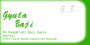 gyula baji business card